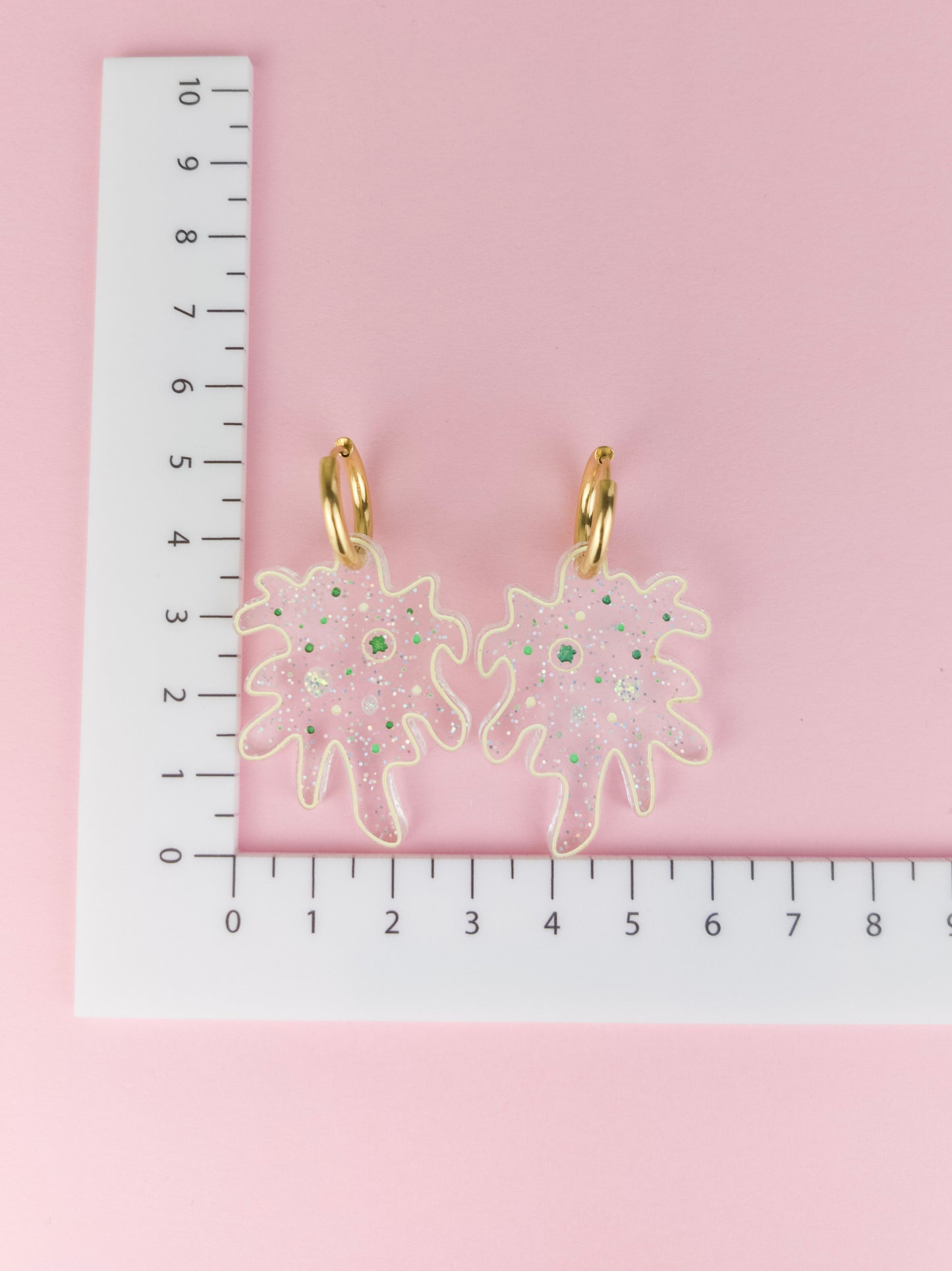 Amoeba Earrings - Gold Hoop