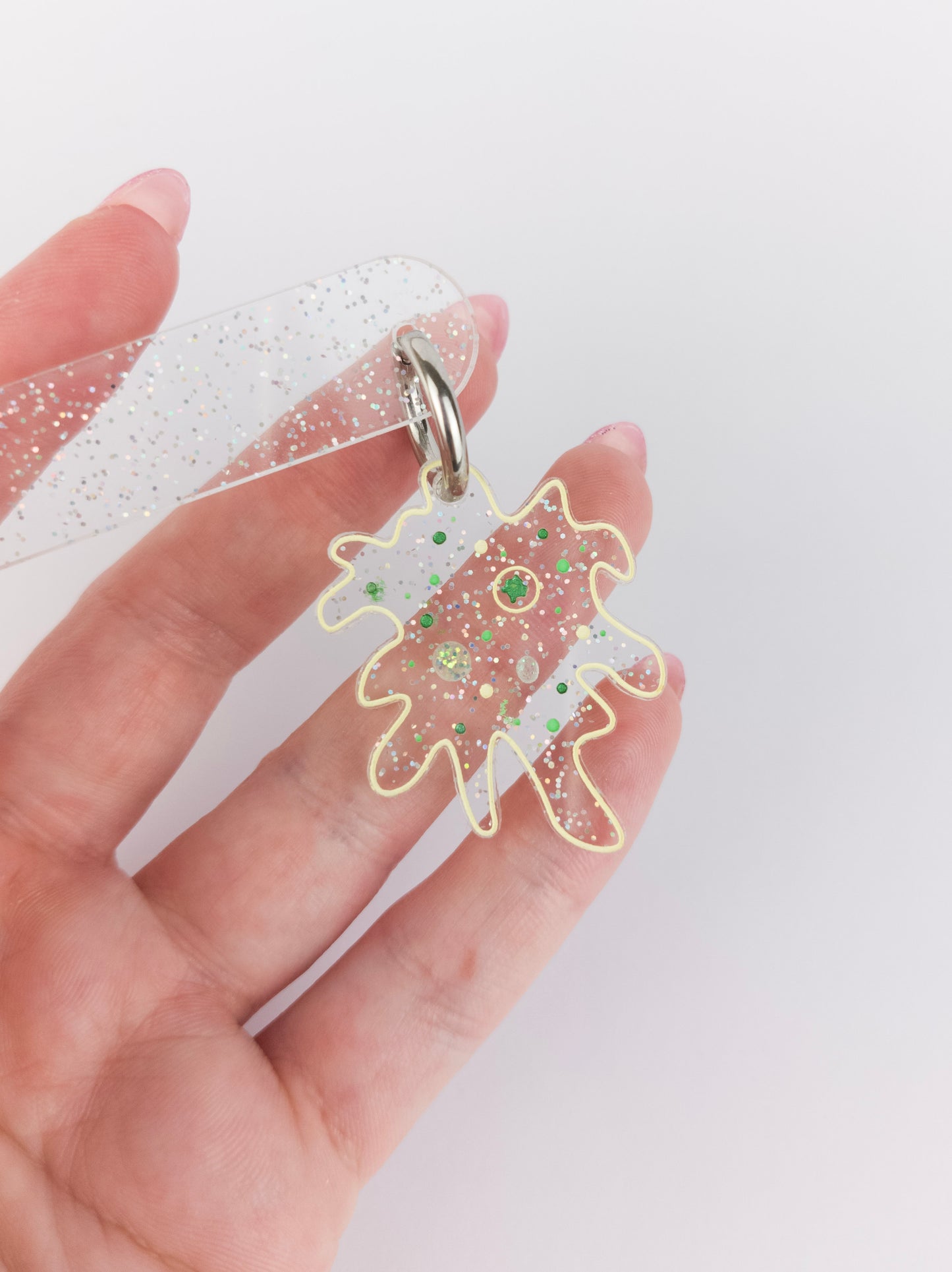 Amoeba Earrings - Silver Hoop
