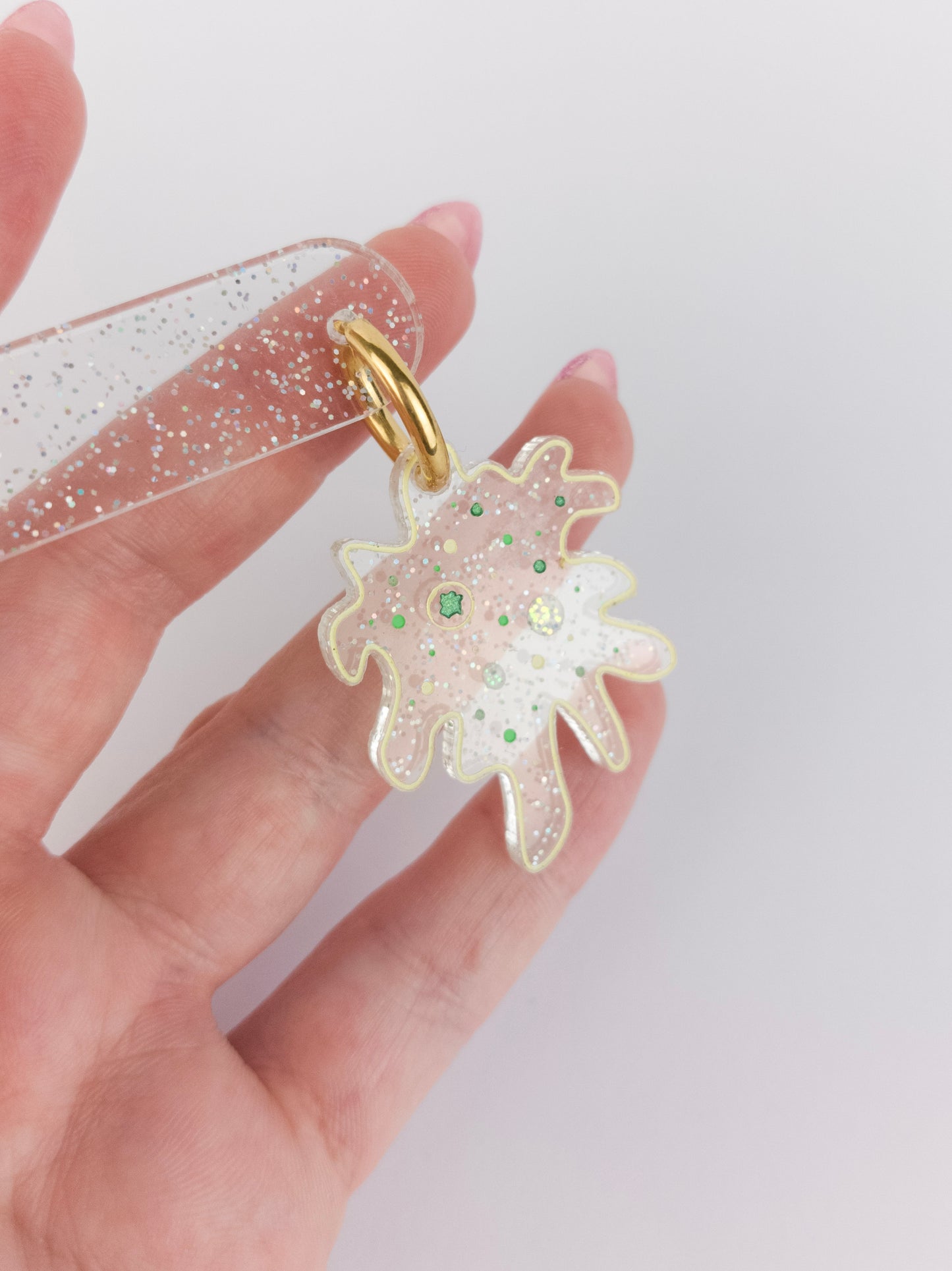 Amoeba Earrings - Gold Hoop
