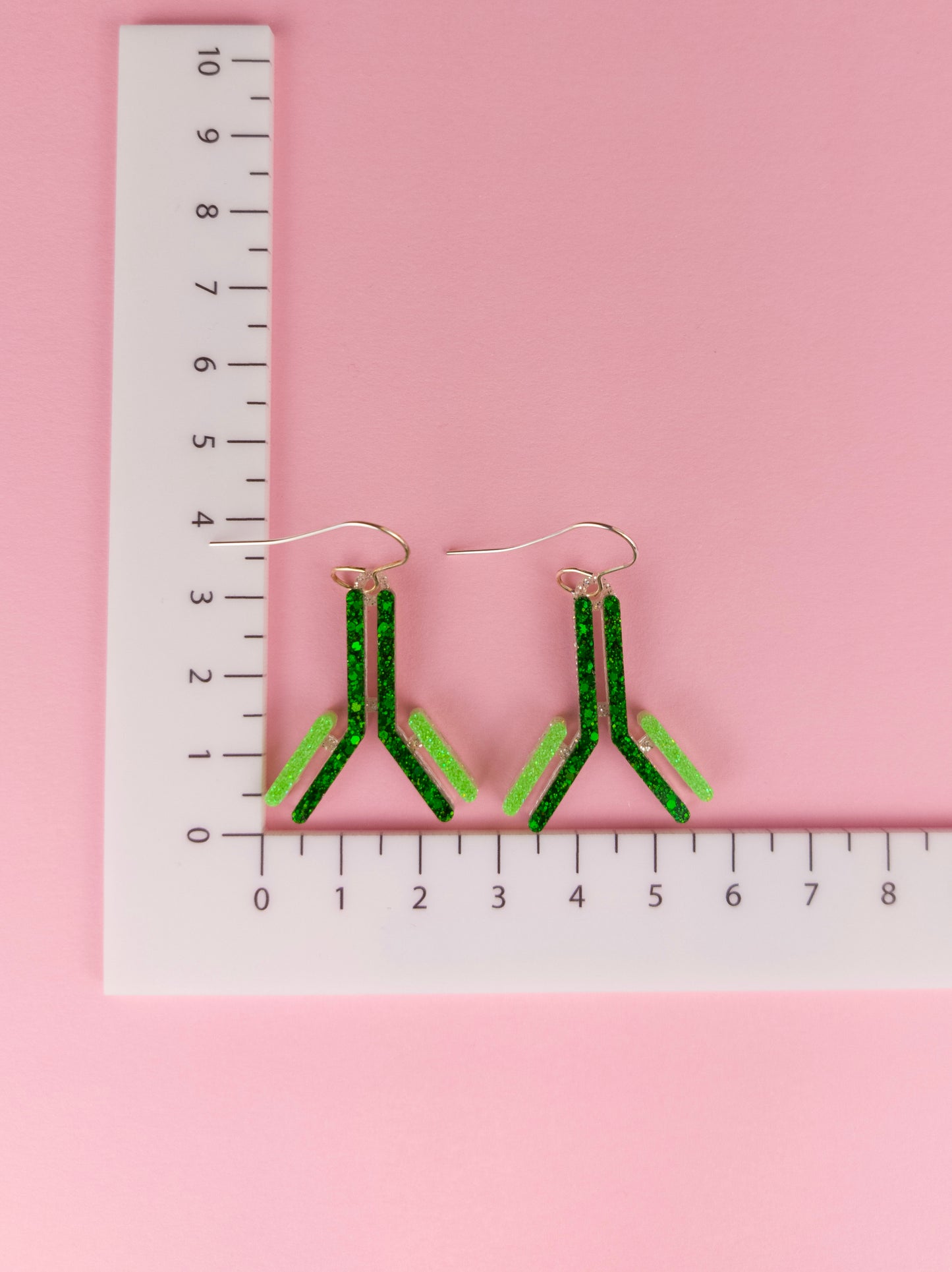 IgG Antibody Dangle Earrings - Green
