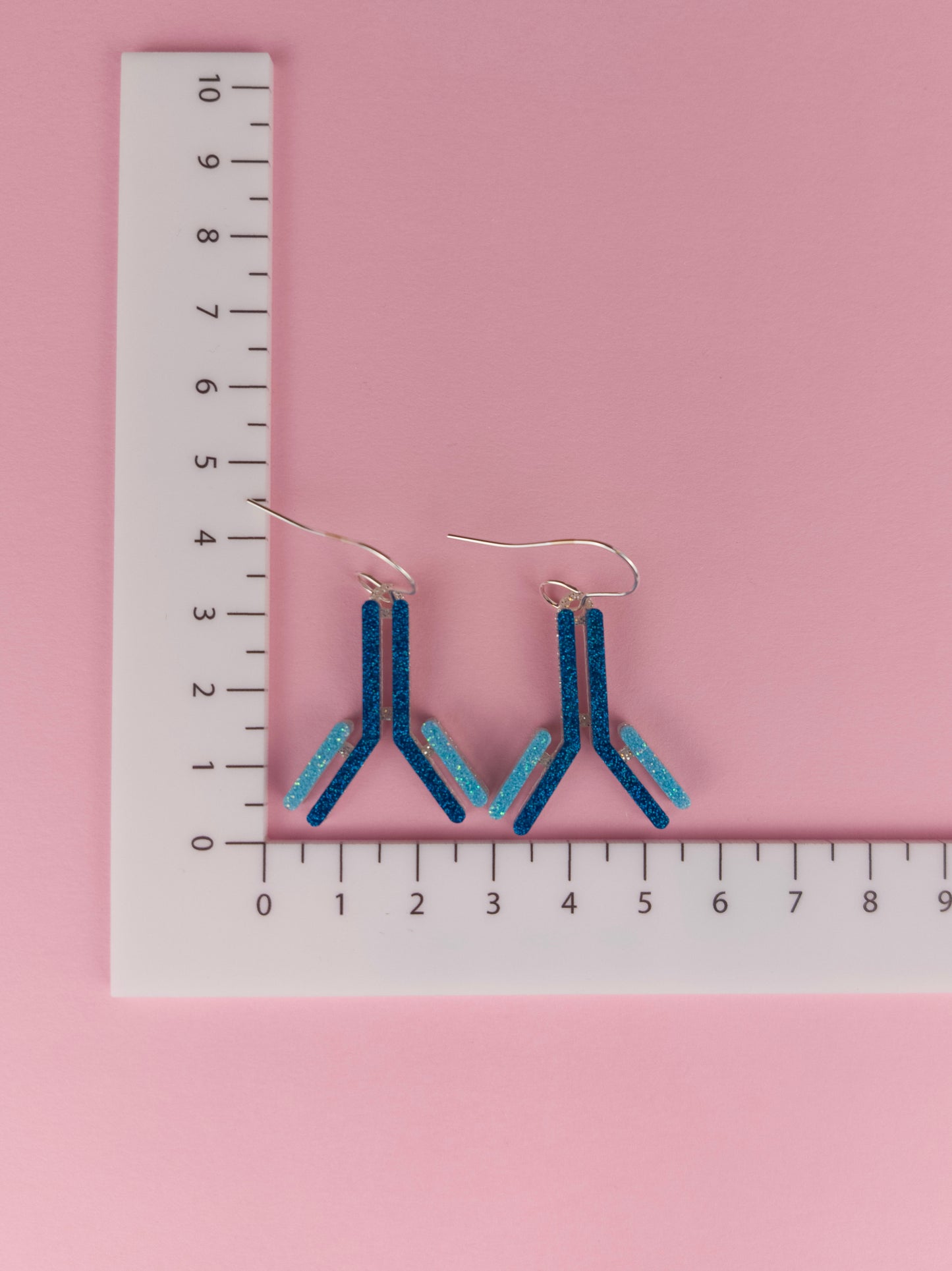 IgG Antibody Dangle Earrings - Blue