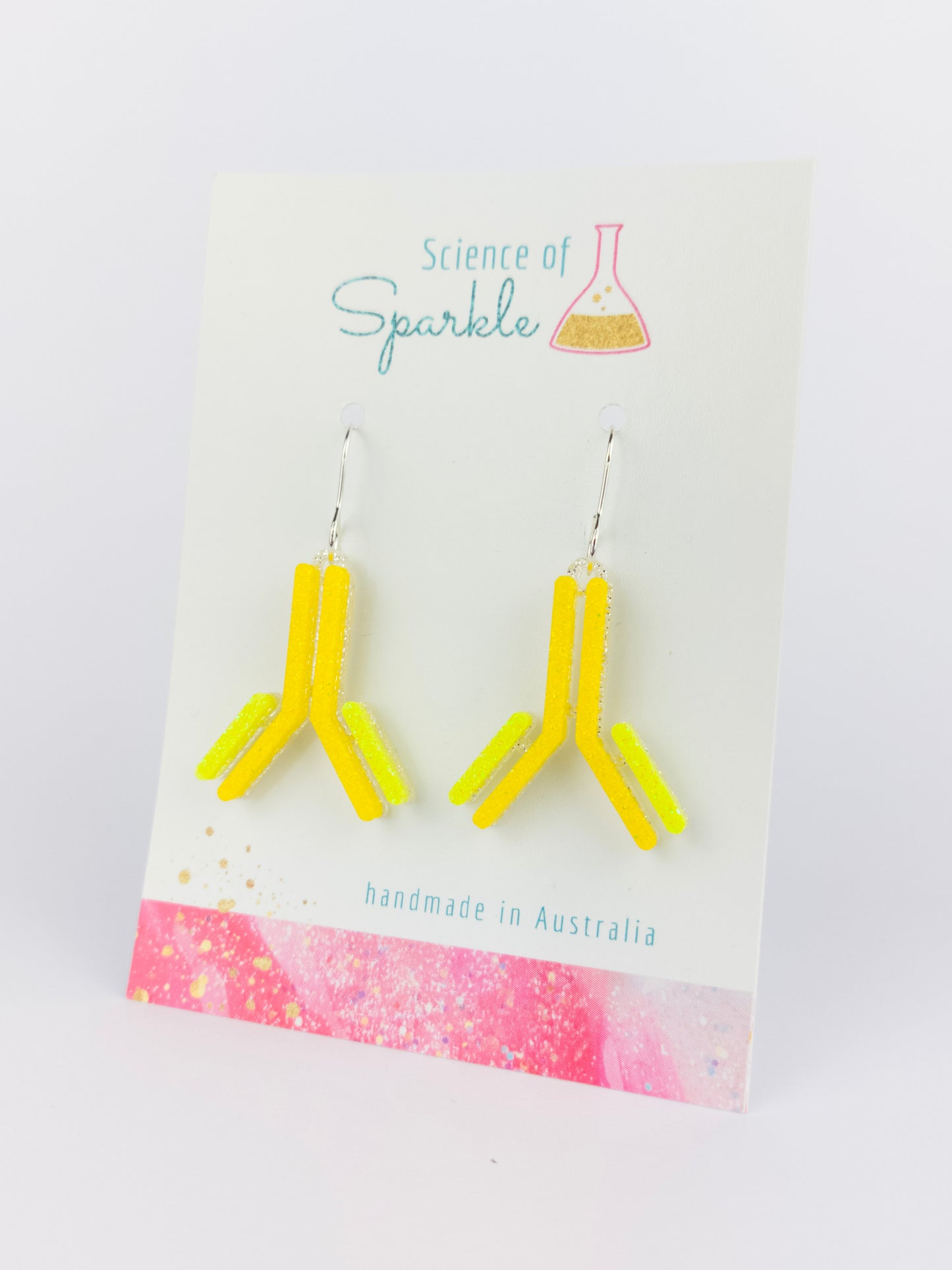 IgG Antibody Dangle Earrings - Yellow
