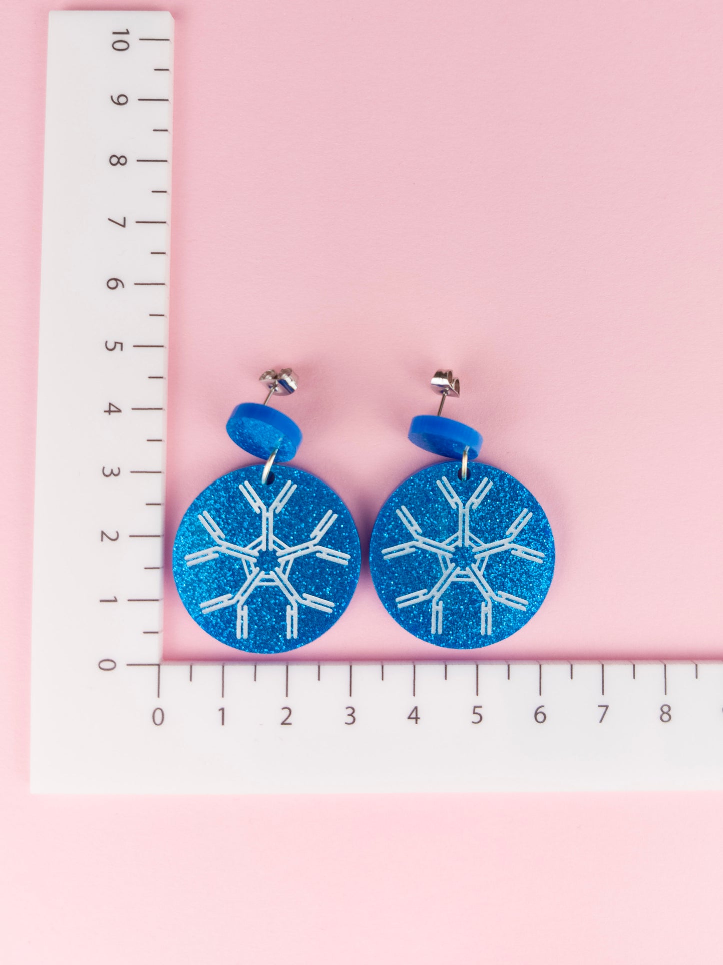 IgM Antibody Dangle Earrings - Blue