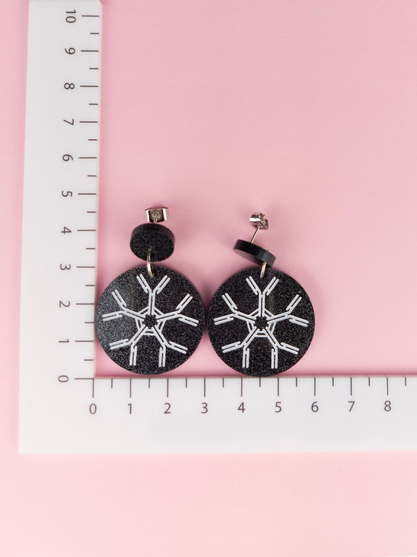 IgM Antibody Dangle Earrings - Black