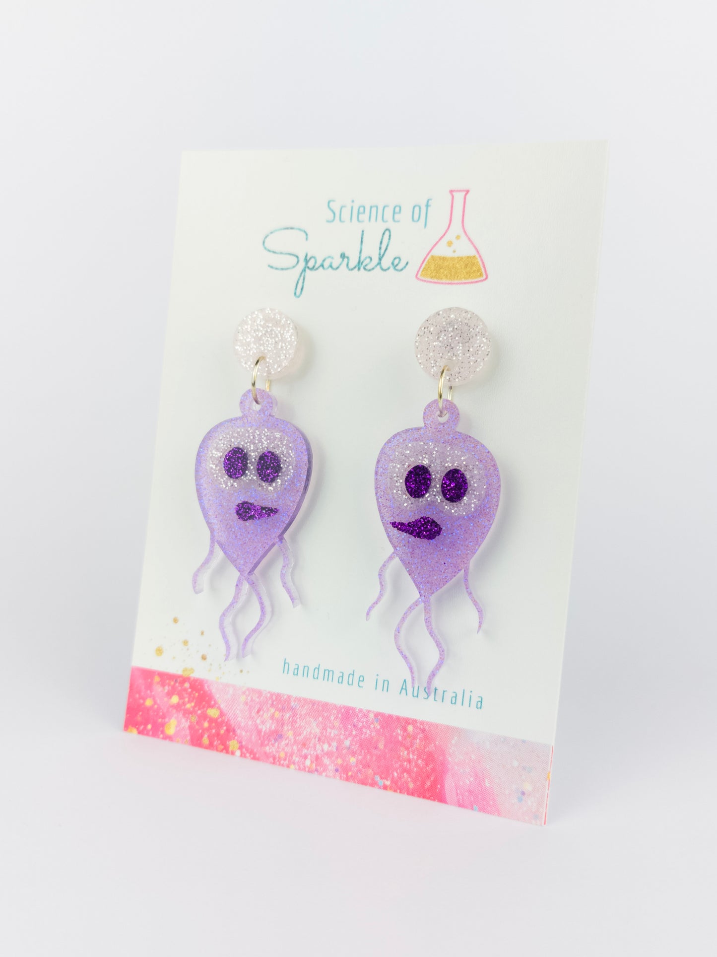 Giardia Parasite Earrings - Stud-Tops