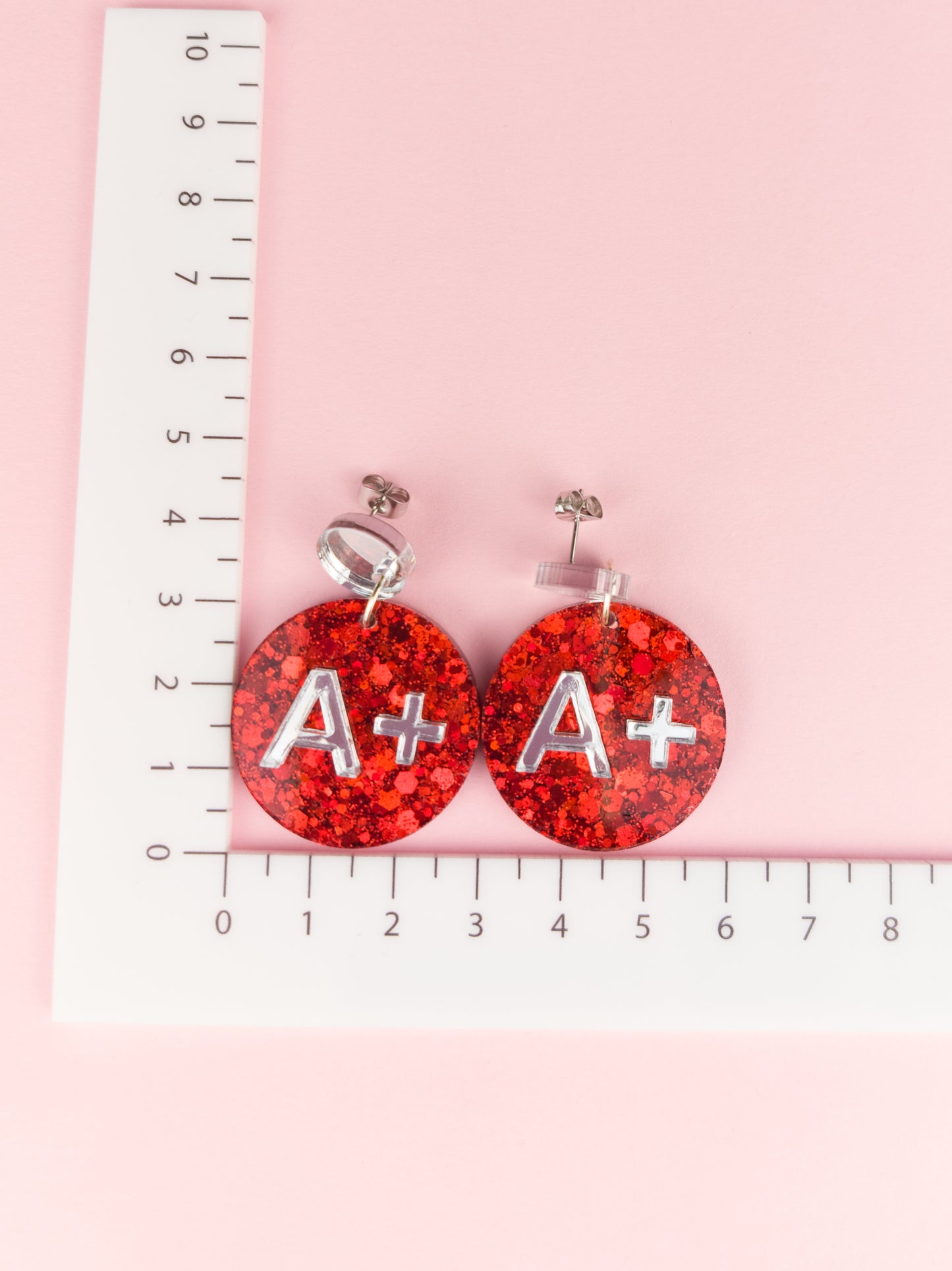 Blood Type Earrings - Mirror Dangles