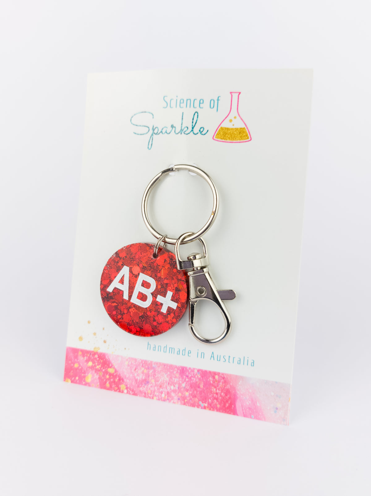 Biology Key Rings Blood Type Key Ring – Science of Sparkle