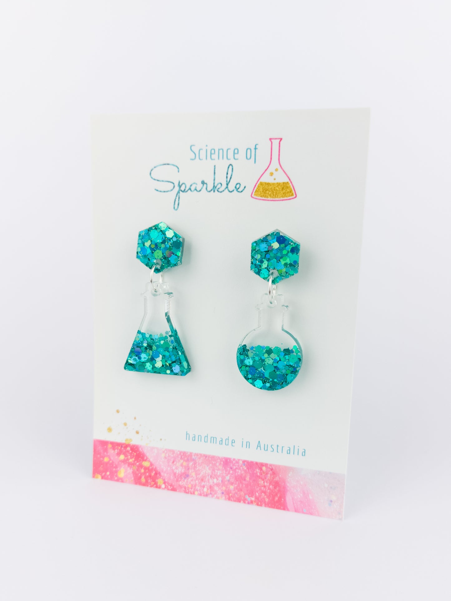 Turquoise Flask Earrings - Stud-Top