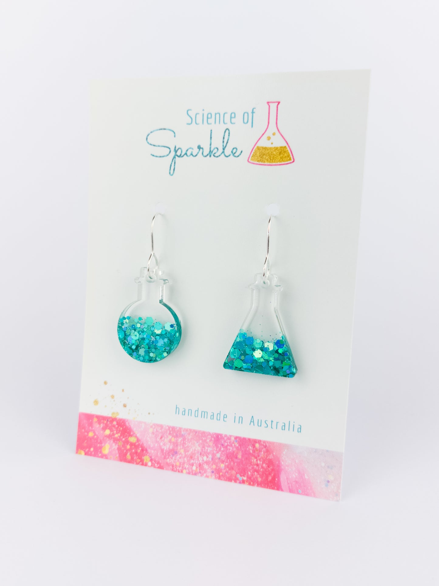 Turquoise Flask Earrings - Hooks