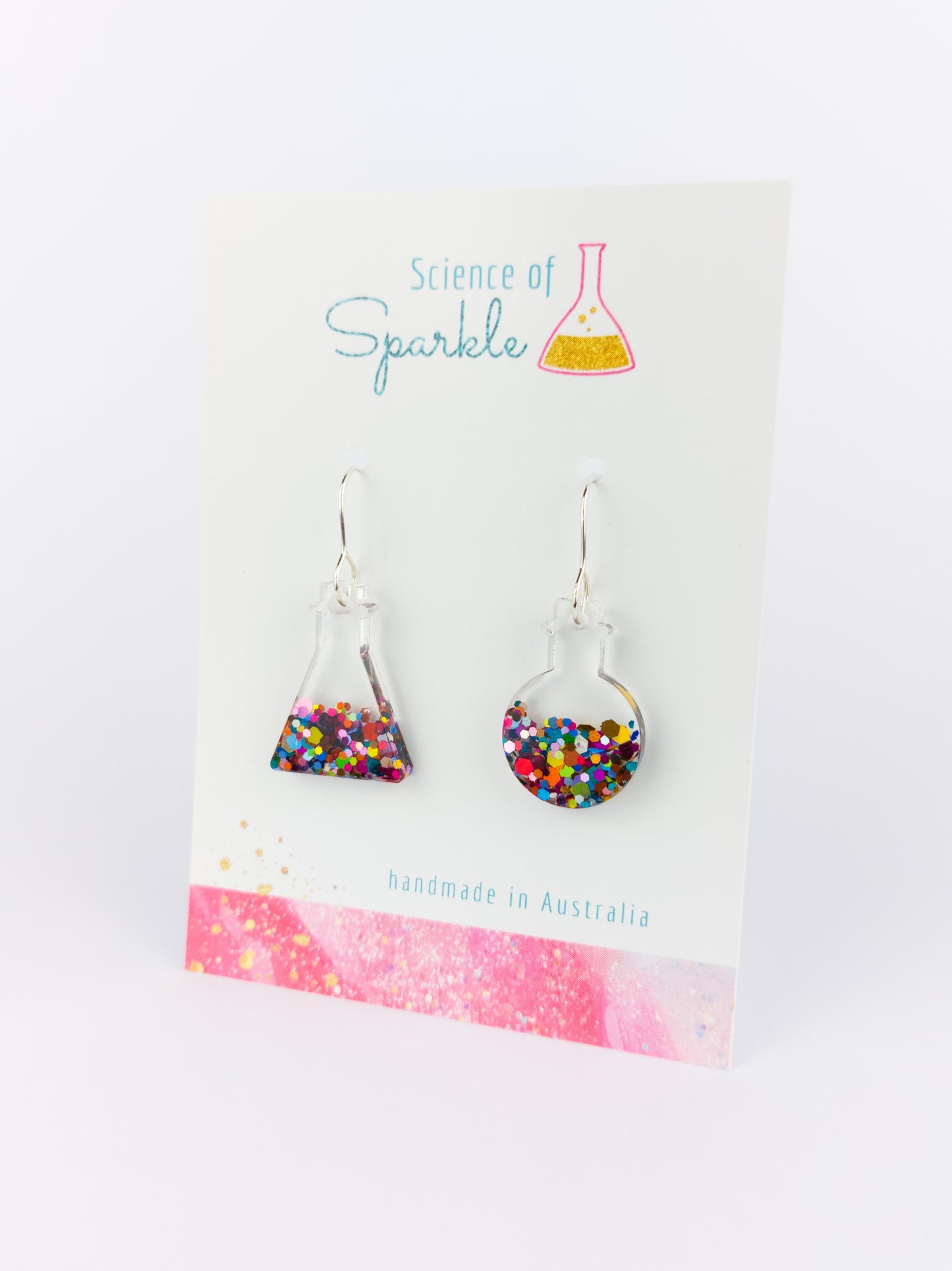 Rainbow Flask Earrings - Hooks