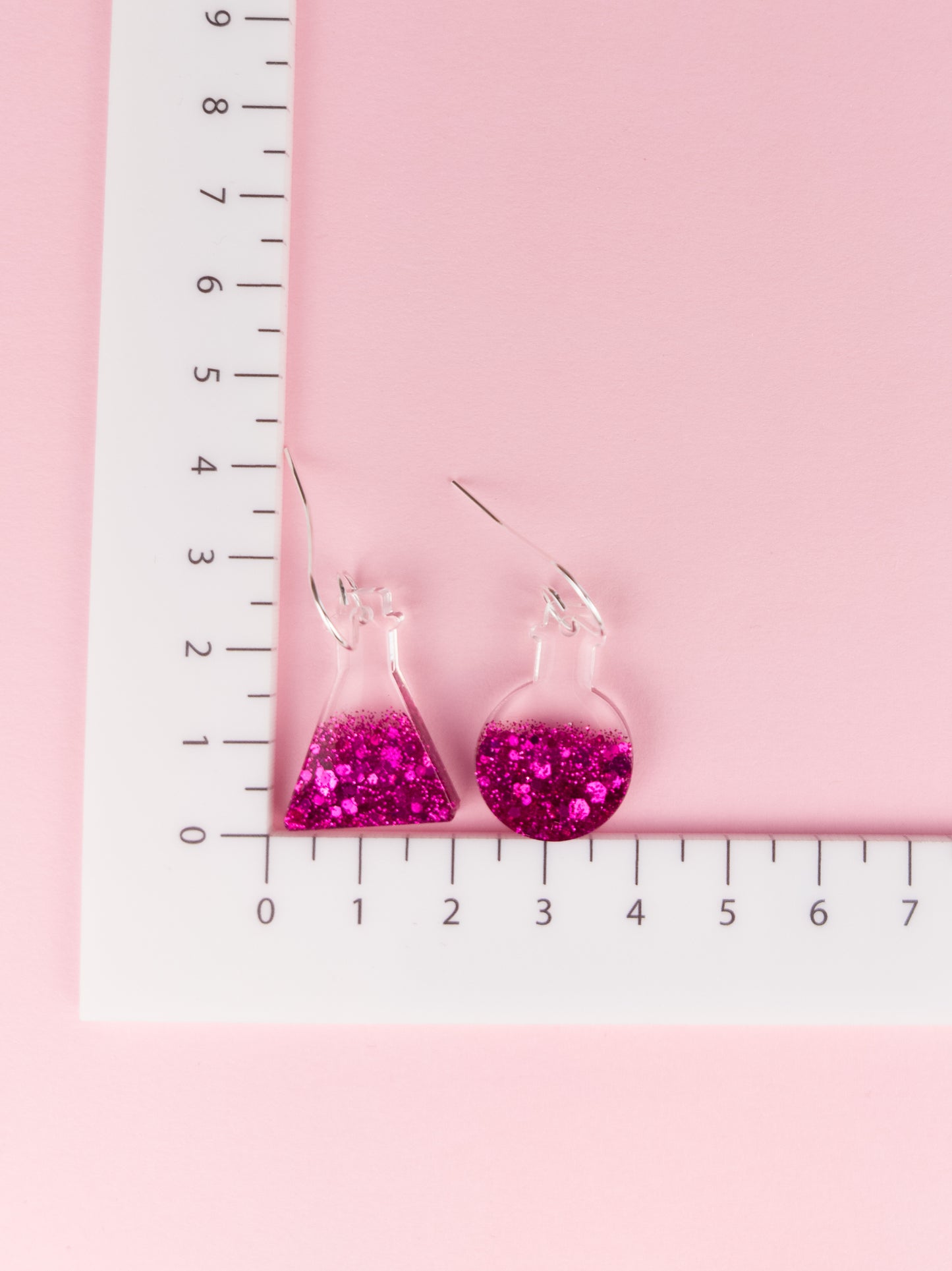 Fuchsia Flask Earrings - Hooks