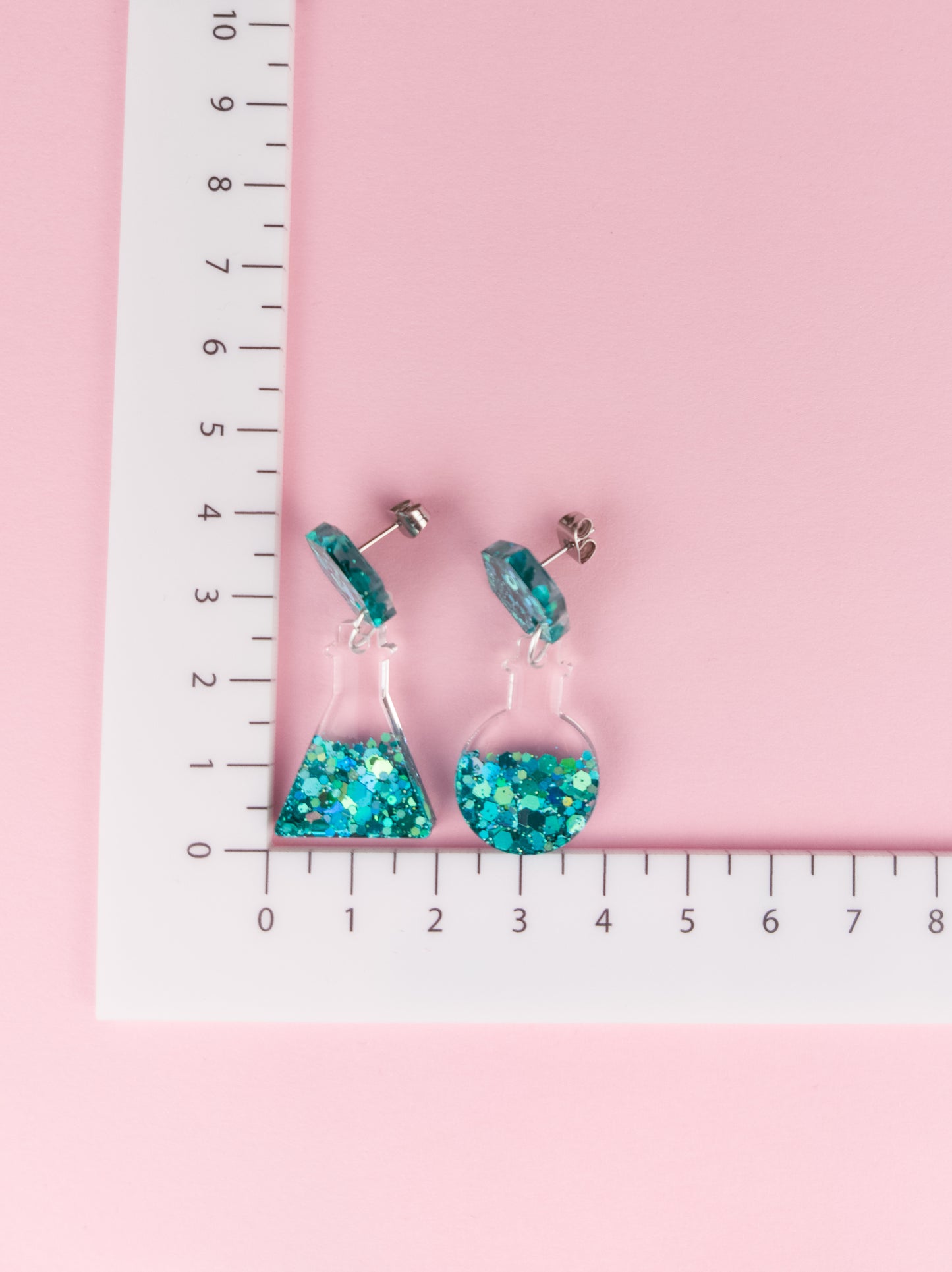 Turquoise Flask Earrings - Stud-Top