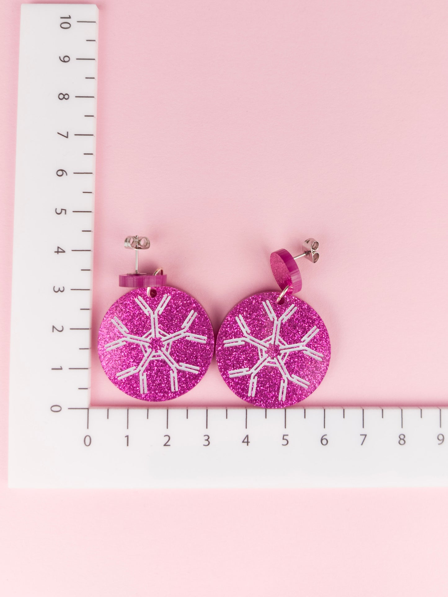 IgM Antibody Dangle Earrings - Pink