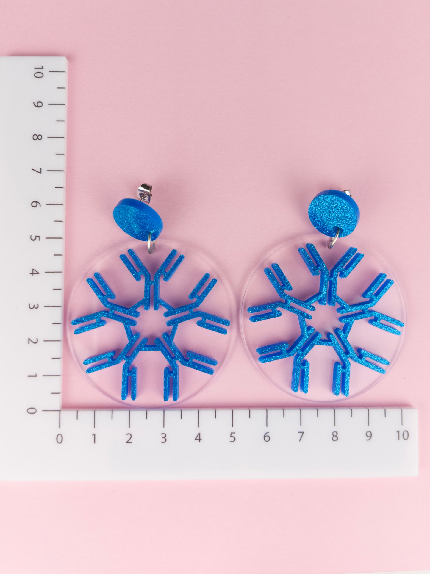 IgM Antibody Statement Dangle Earrings - Blue