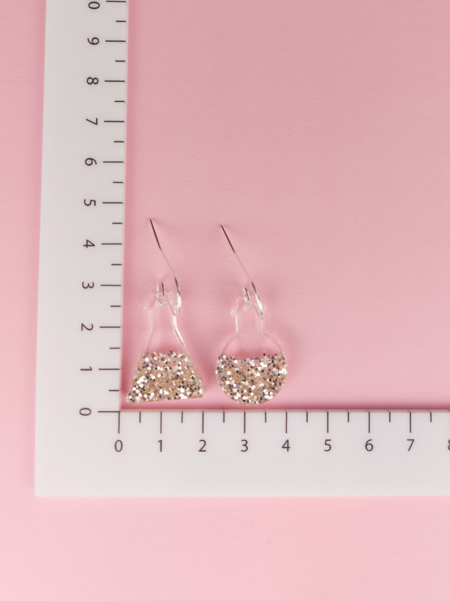 Silver Flask Earrings - Hooks