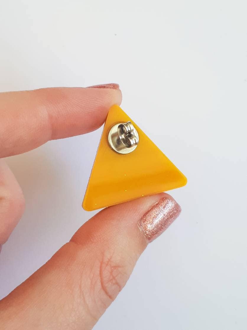 Flammable Hazard Sign Earrings