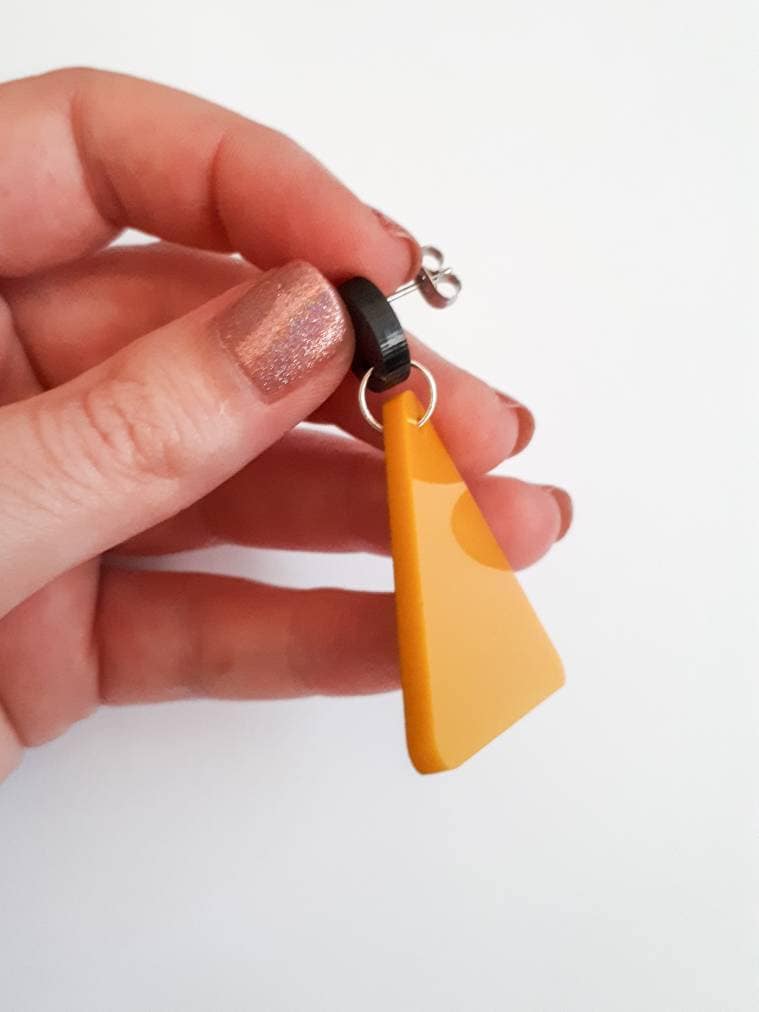 Flammable Hazard Sign Earrings